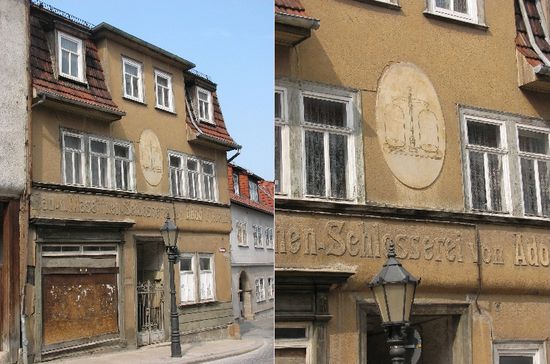 schöne Kleingewerbe Beschriftung