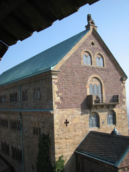 Blick vom Pulverturm auf den Palas -