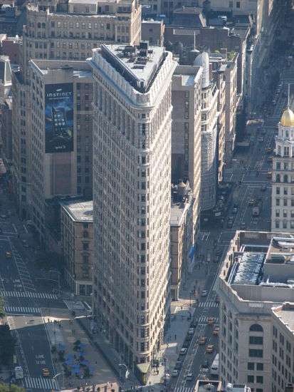 das Flatiron-Gebäude - 1902 erbaut - ist eines der ältesten Hochhäuser New Yorks.