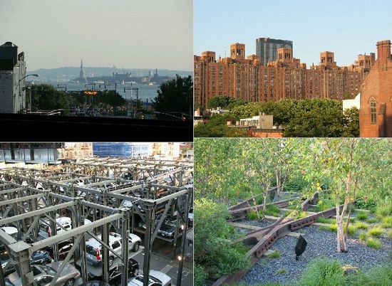 auf Besonderheiten wie Stapelgaragen und Bäume mit Schienen