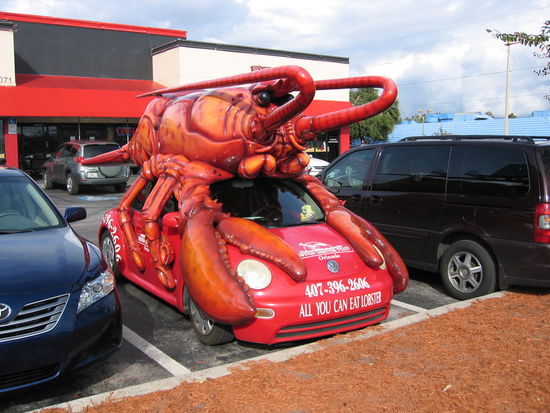 Das Reklameauto von Boston Lobster Feast