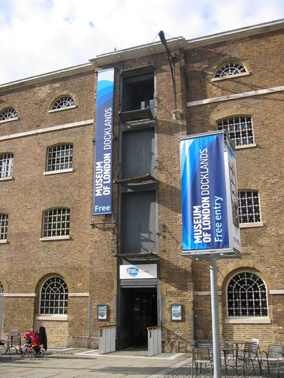 das Museum of London Docklands - leider läßt man uns 40 min vor Schließung schon nicht mehr hinein!!!