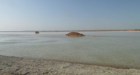 langsam austrocknender Salzsee bei Siwa