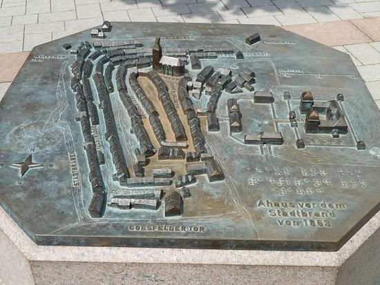 Plan der Stadt Ahaus mit Schloß