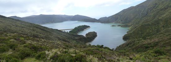 Lagoa do Fogo vom vorgegebenen GPS-Ort aus gesehen