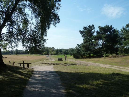Einstieg ins Pietzmoor mit einem Moorschnuckenmodell