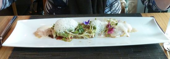 Carpaccio vom loup de mer - ein Bild aus Eßbarem