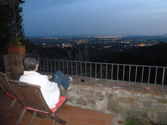 abends auf der Terrasse