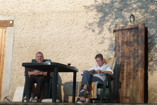 unsere Terrasse für Abendstunden