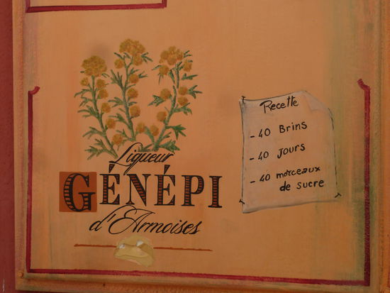 leider haben wir nicht die Möglichkeit 40 Zweige der ährigen Edelraute  in den Bergen zu sammeln - daher werden wir später den 'fertigen' Likör kaufen.