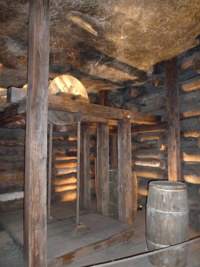 ein raffiniertes Rollensystem ermöglicht Transport über Seile