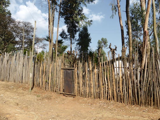 auch die Zäune sind interessant; überhaupt fällt uns auf, dass fast alle Grundstücke im ganzen Land in irgendeiner Weise umzäunt sind.
