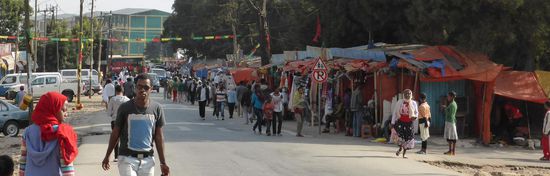 Markt auf der Landstrasse Entoto - Addis