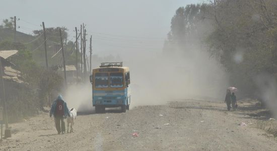 die Fahrt - eine staubige Angelegenheit