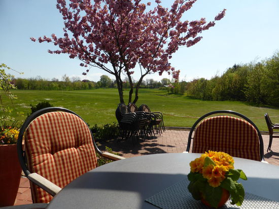 Im angeschlossenen Clubrestaurant essen wir von der 'kleinen' Karte Dorschfilet und Fisch-Frikadellen
