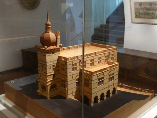 Model des ersten Pavillons am Herkulesteich