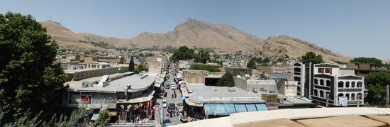 Blick nach Norden - auf den nichtüberdachten Bazar