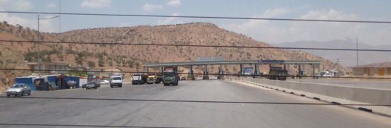 Mautstelle an der Autobahn