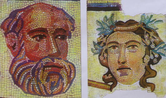 Die Bodenmosaike befinden sich jetzt im Nationalmuseum Tehran und im Louvre (Paris)