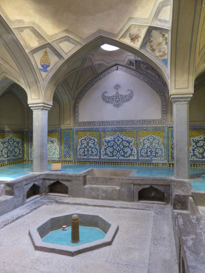 die Kalt- und Warmwasserräume im 2. Badehaus