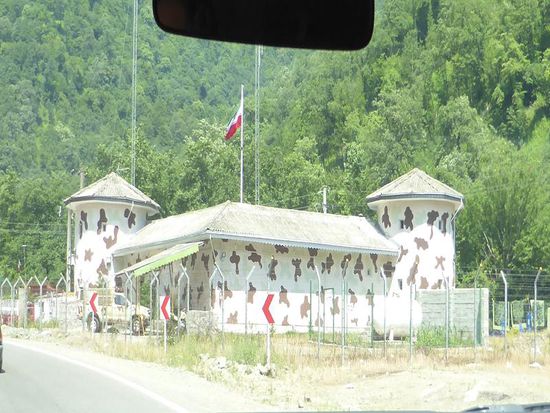 Grenzposten zu Aserbaidschan