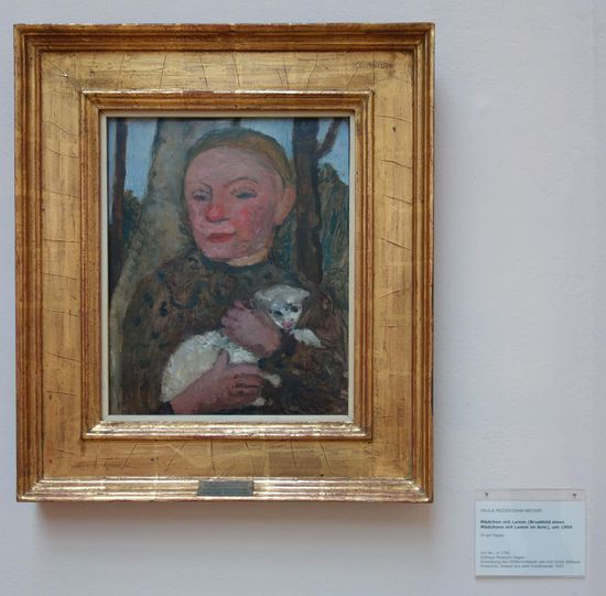 nur das 'Mädchen mit dem Lamm' von Paula Modersohn erkennen wir sofort, da wir gerade in der vergangenen Woche in Worpswede waren.