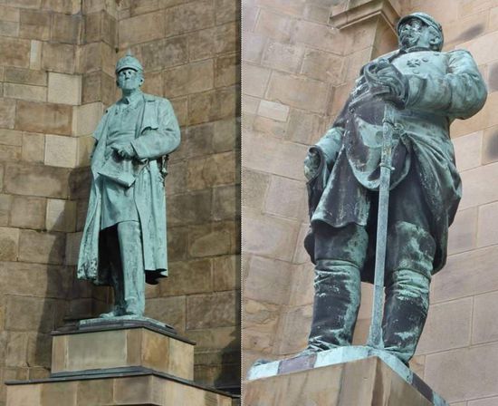 Graf von Moltke und Otto von Bismarck als Nebenstandbilder