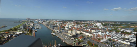 Blick nach Norden zum Kaiserhafen
