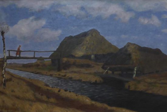 Fritz Overbeck - Hütten im Moor - 1902