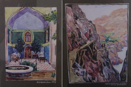 Heinrich Vogeler - Aserbaidschan 1938 / Verkehrsstrasse nach Samarkant
Skizzen aus seinem Reisealbum