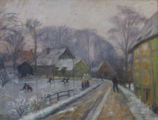 Otto Modersohn -  Winterlandschaft Bredenau - 1934
