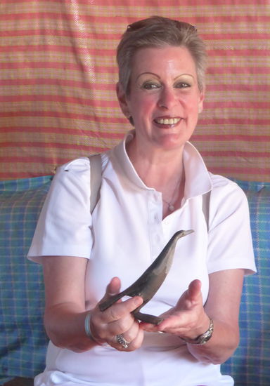 Ulrike freut sich sehr über den Rohling