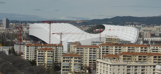 Stadion von Olympique Marseille - vom Corbusier-Haus fotografiert
