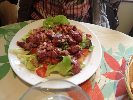 meine Frau Ulrike meint, sie hätte nach dem salade de gesiers aufhören können,