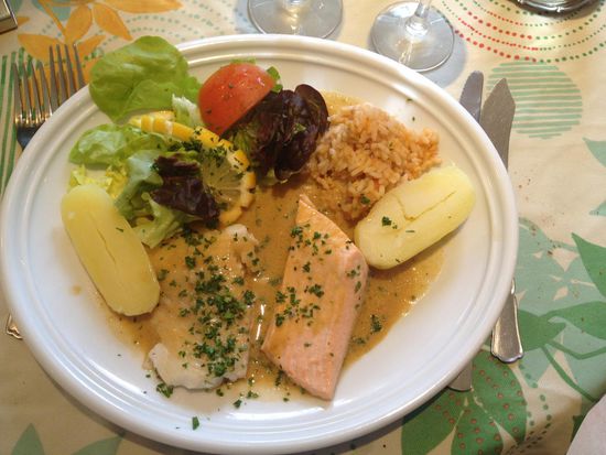 mein plat: duo de poissons sauce crustacés