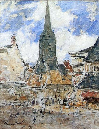 Claude Monet oder Eugène Boudin? - Clocher de Sainte Catherine -