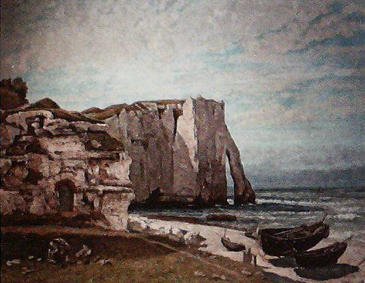 Gustave Courbet - La Falaise d'Etretat après l'orage - 1870