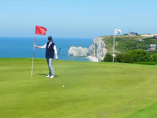 an Loch 18 angekommen