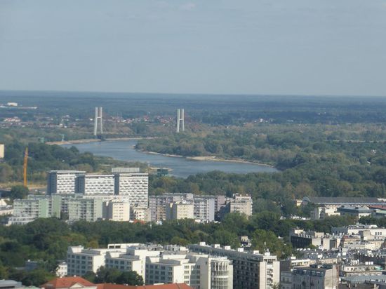 die Weichselkrümmung im Südosten