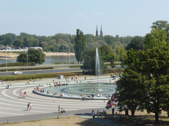 Blick über die Weichsel auf den Stadtteil Praga (s.späteres Kap)