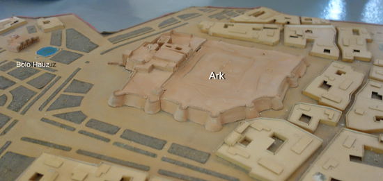 Ark, der Palast des Emirs von Buchara - im Modell