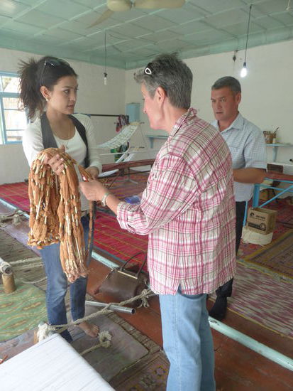 teilweise gefärbter Strang