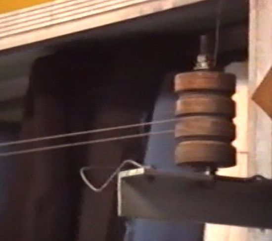 Umlenkrolle der Geld-Seilbahn