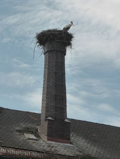 und auf einem kurzen Schornstein