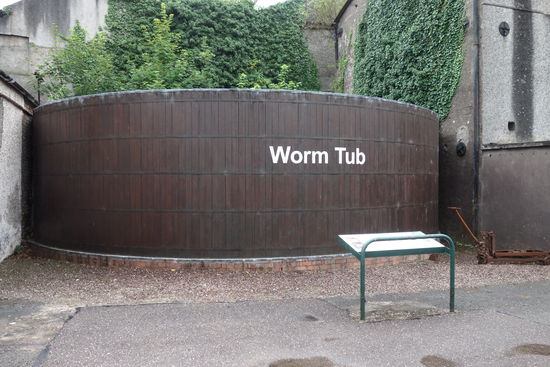 The steam vapours from the three stills were directed through copper pipes to the worm tub. These copper pipes were routed through the icy cold water contained in the worm tub. Condensation occured as the steam became cold and thus converted back to a liquid. This liquid was the distiller's Spirit and it was directed from the worm tub to the spirit safe.