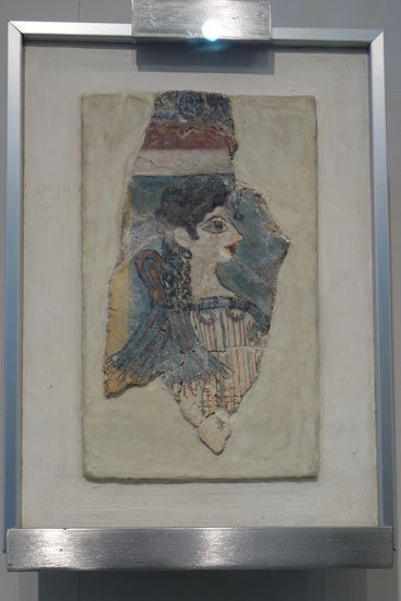 ein Teil des Frescos -  Evans nannte die dame 'la parisienne'