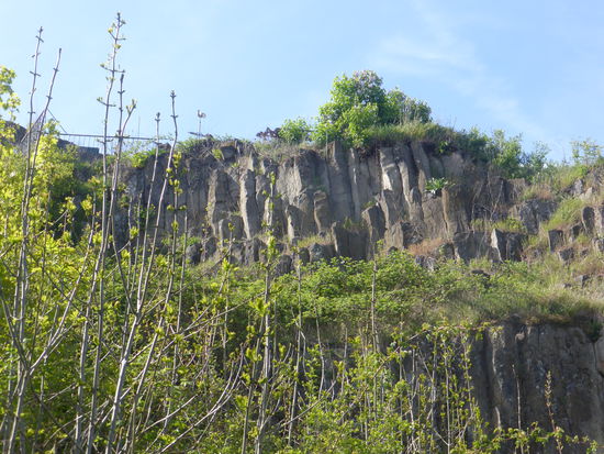 Der Vulkan beförderte u.a. Basalt an die Erdoberfläche und schuf so die typischen fünfeckigen Basaltsäulen, Formen die uns an Giant’s Causeway in Nordirland erinnern.