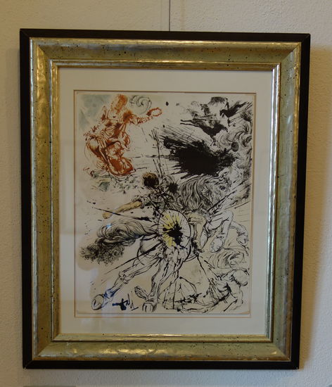 Farblithographie - Don Quichotte de la Manche - Dulcinea klrönt den Ritter - 1956/57