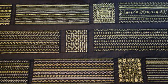 Feder- oder Grätenstich