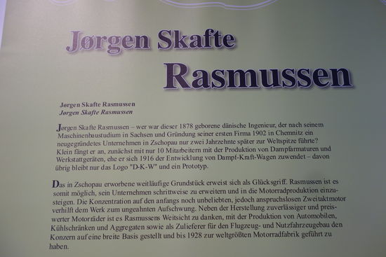 Motorradausstellung zu Ehren J.S. Rasmussen